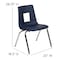 Flash Furniture Advantage Navy Student Stack School Chair, 16" ADV-SSC-16NAVY - alternate 4